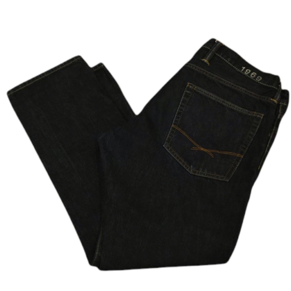 GAP 1969 Men's Button Fly Dark Wash Skinny Jeans 36 x 30